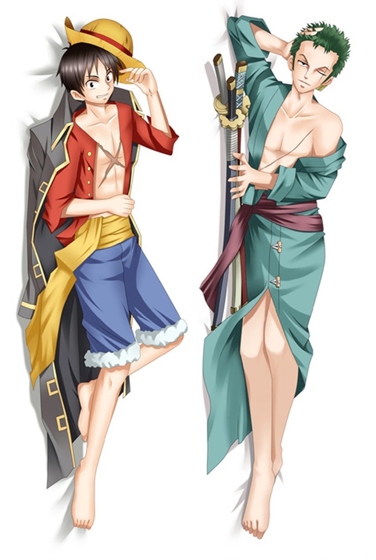 One Piece Monkey D. Luffy & Roronoa Zoro Anime Dakimakura Pillow Cover