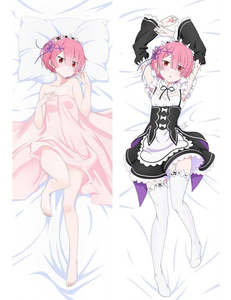 Re:Zero Dakimakura Ram Anime Girl Hugging Body Pillow Case Cover