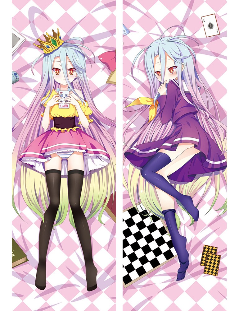 Anime No Game No Life Shiro Dakimakura Pillow Case Cover Hug Body