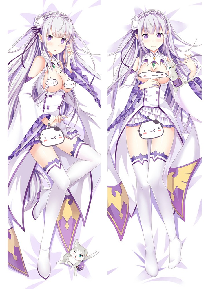 Re:Zero Emilia Anime Dakimakura Pillow Cover