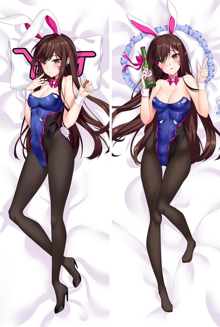 Overwatch OW D.VA Anime Pillow Case Otaku Japan Dakimakura