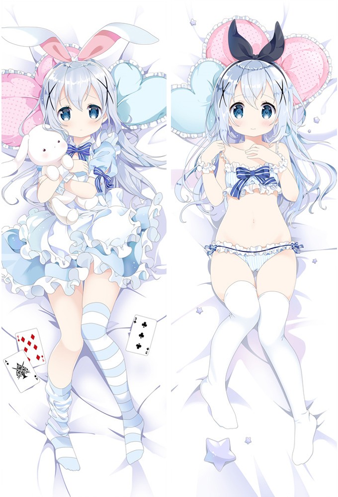Is the Order a Rabbit? Kafuu Chino Anime Dakimakura Hugg Body Pillow Case 