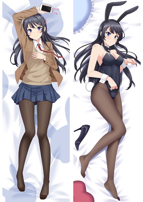 Rascal Does Not Dream of Bunny Girl Senpai Mai Sakurajima Anime Dakimakura Pillow Cover