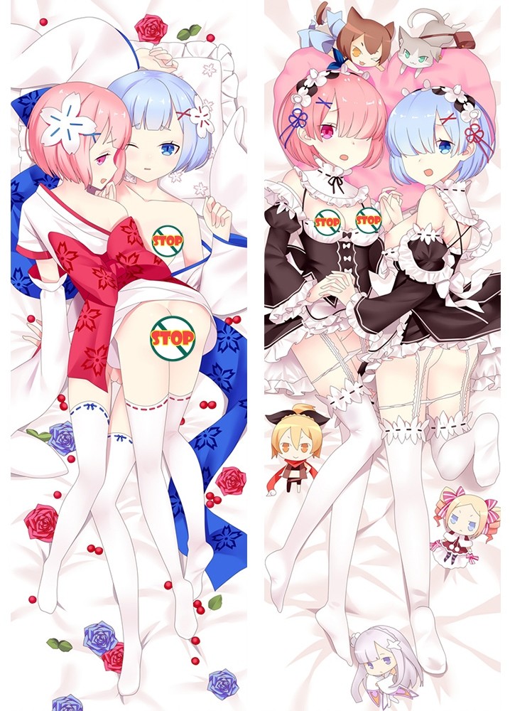 Re:Zero Rem Ram Anime Dakimakura Pillow Case 