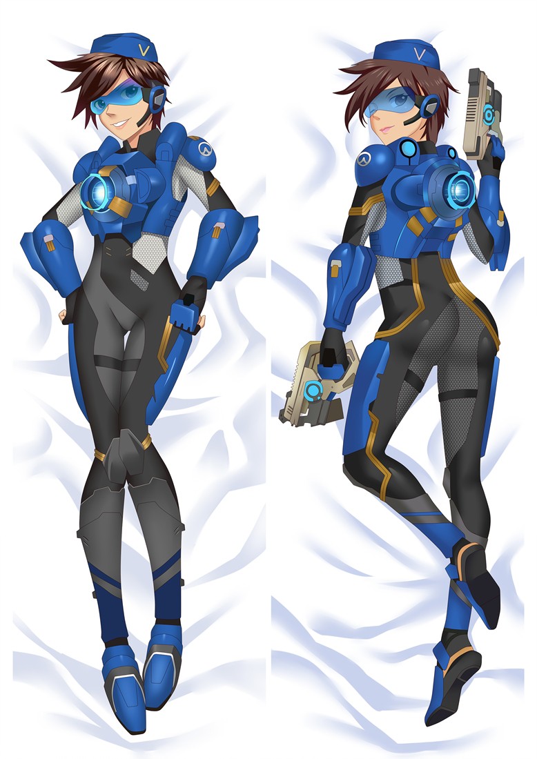 Overwatch Tracer Lena Oxton Anime Dakimakura Pillow Cover