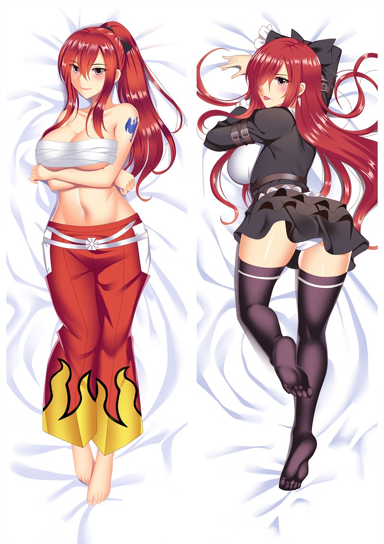 Fairy tail Erza Scarlet Anime Dakimakura Pillow Cover