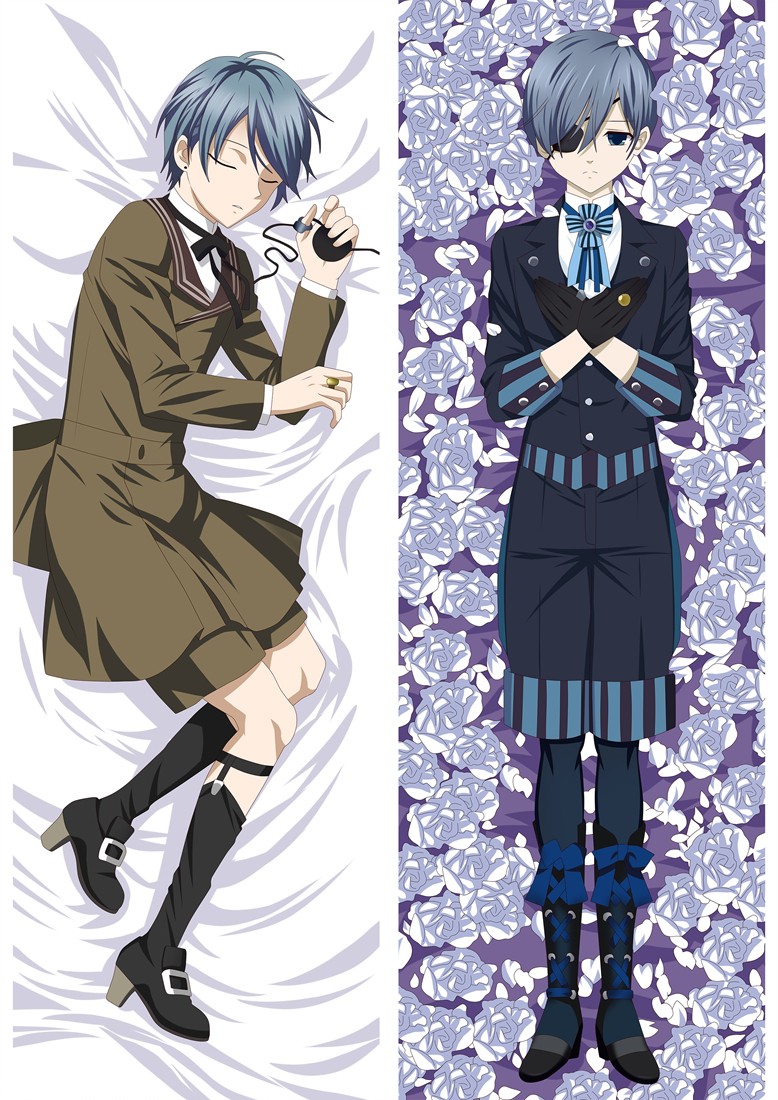 Black Butler Ciel Phantomhive Anime Dakimakura Pillow Cover