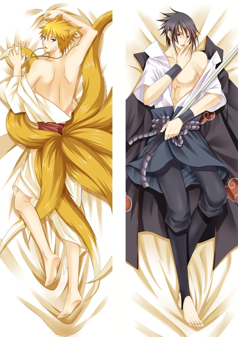 Naruto Uzumaki Uchiha Sasuke Anime Dakimakura Pillow Cover