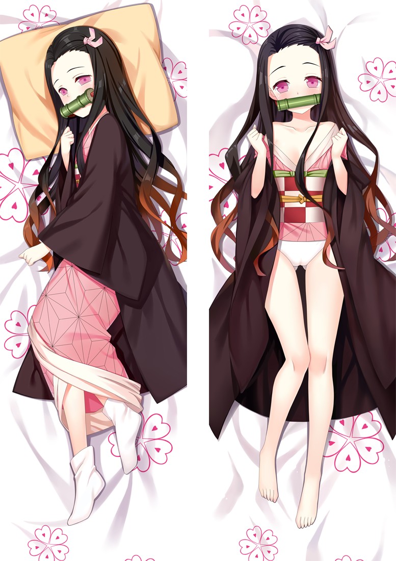 Demon Slayer: Kimetsu no Yaiba Kamado Nezuko Anime Dakimakura Pillow Cover H3958-A
