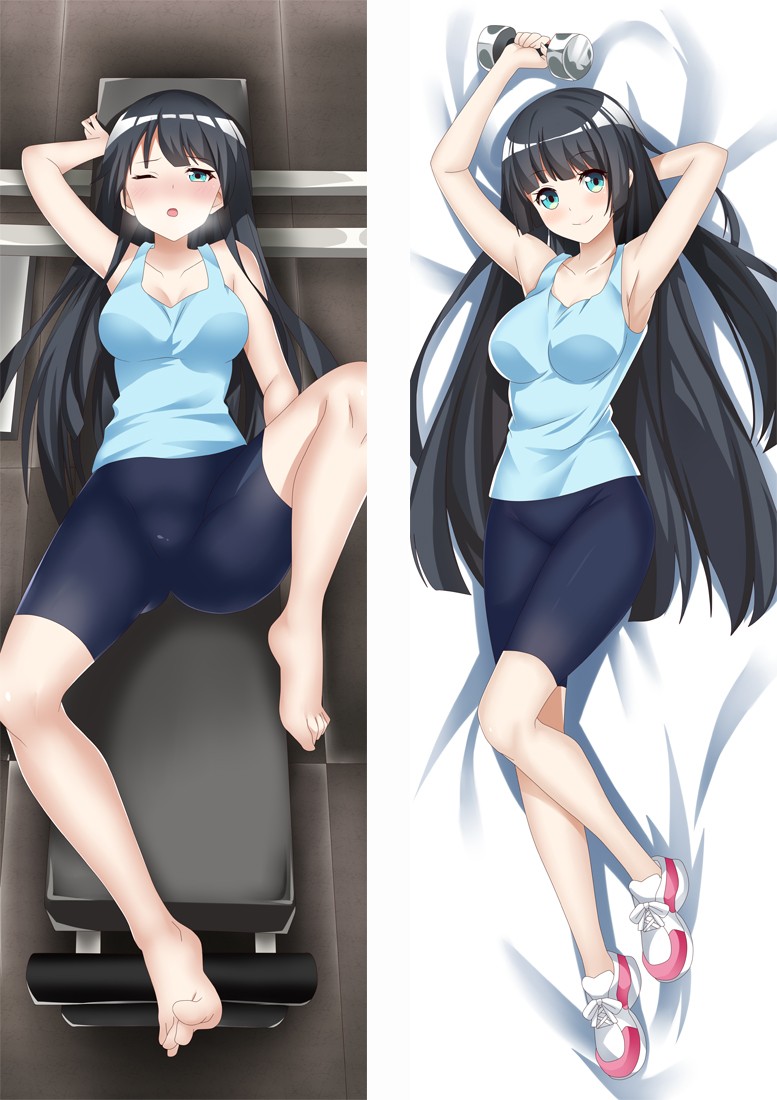 How Heavy Are the Dumbbells You Lift? Souryuuin Akemi Anime Dakimakura Pillow Cover