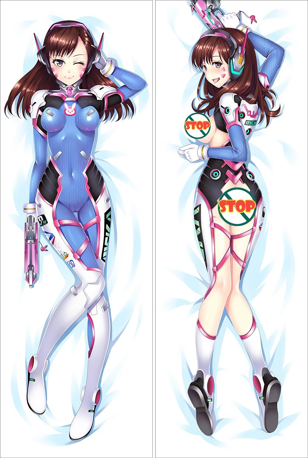 Overwatch D.Va Anime Dakimakura Pillow Cover