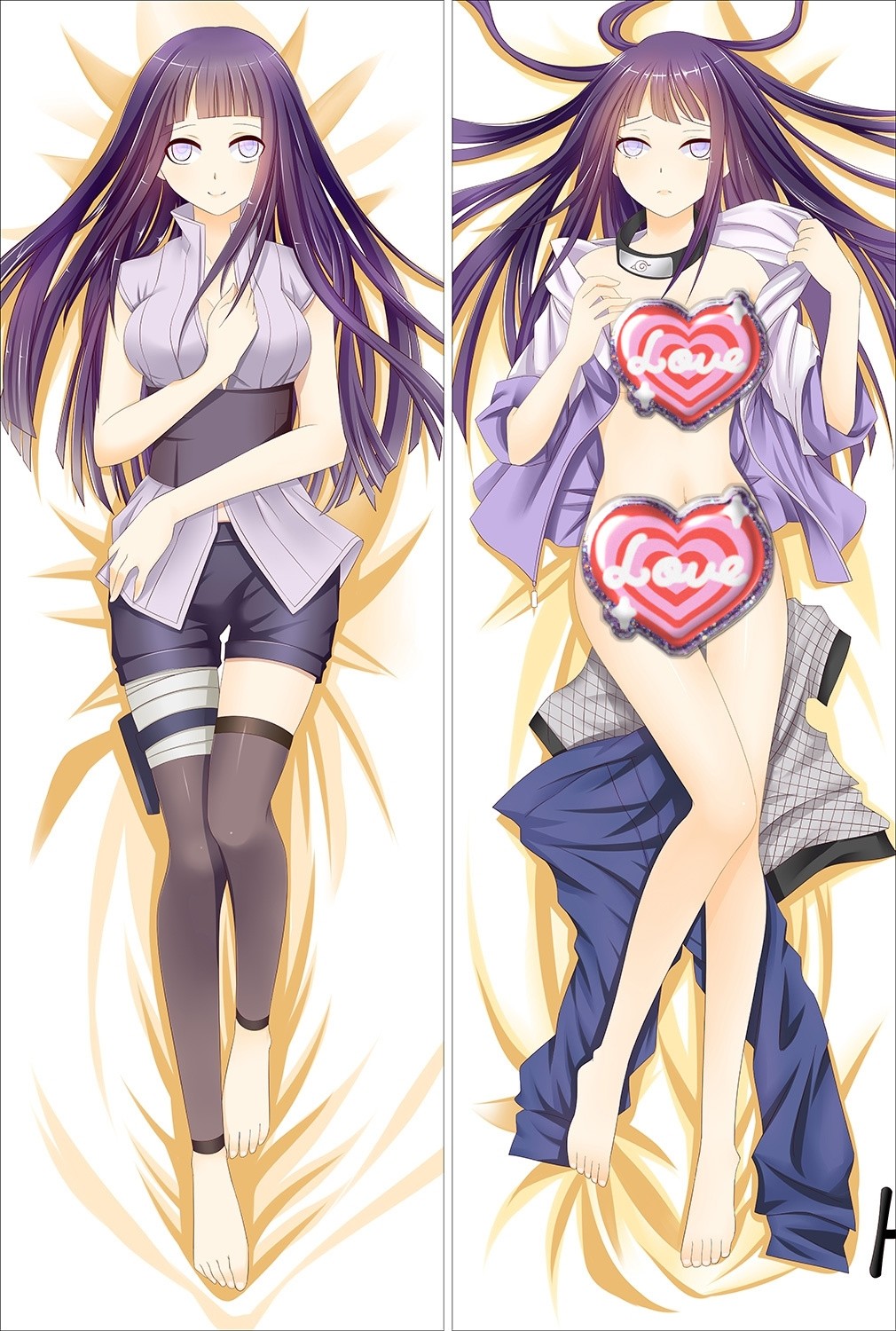 Naruto Hinata Hyuga Anime Dakimakura Pillow Cover