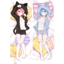 Re:Zero Starting Life in Another World Rem Ram Anime Dakimakura Pillow Cover
