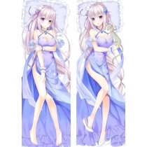 Re:Zero Emilia Anime Dakimakura Body Pillow Cover