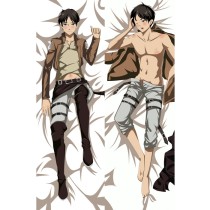 Attack on Titan Eren Yeager Levi Ackerman Anime Dakimakura Pillow Cover
