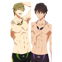 Kenkō Zenrakei Suieibu Umishō Tachibana Haruka Nanase Anime Dakimakura Pillow Cover