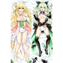 Hyperdimension Neptunia Vert Green Heart Anime Dakimakura Pillow Cover