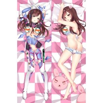 Overwatch D.Va Anime Dakimakura Pillow Cover