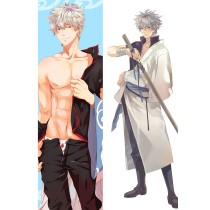 Gin Tama Sakata Gintoki BL Male Dakimakura Hug Body Pillow Case Cover 