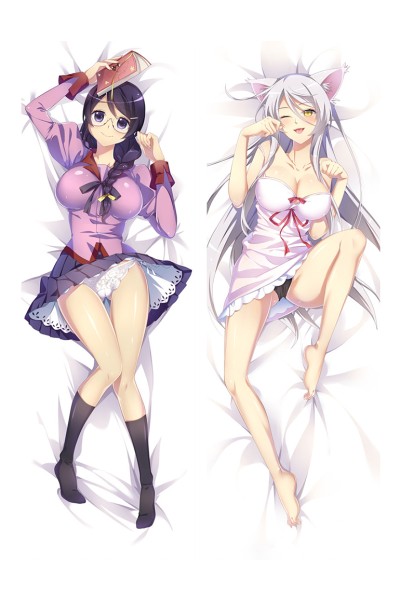 Monogatari Series Tsubasa Hanekawa Anime Dakimakura Pillow Cover