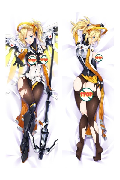 Overwatch OW Mercy Anime Dakimakura Pillow Cover