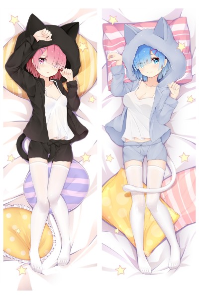 Re:Zero Starting Life in Another World Rem Ram Anime Dakimakura Pillow Cover