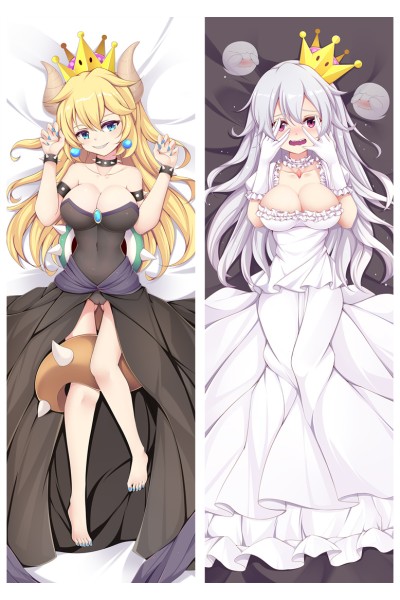 Super Mario Bowsette Princess Bowser Anime Dakimakura Pillow Cover