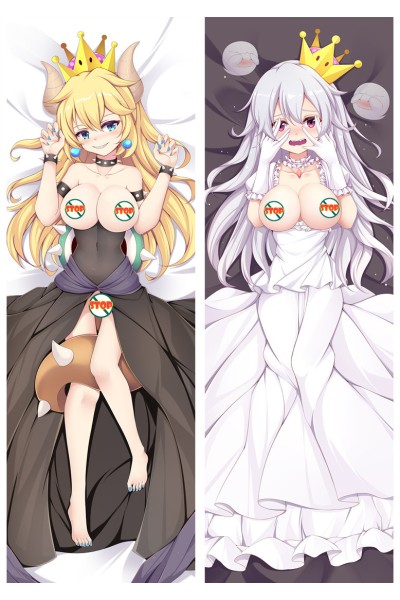 Super Mario Bowsette Princess Bowser Anime Dakimakura Pillow Cover