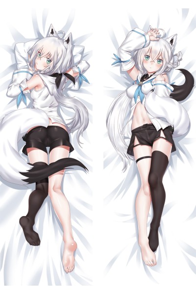 Virtual Youtuber Shirakami Fubuki Anime Dakimakura Body Pillow Cover