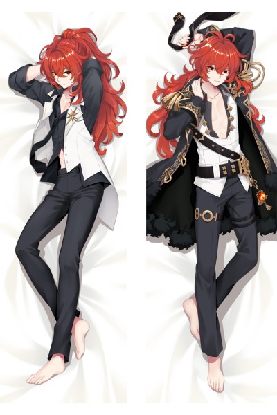 Genshin Impact Diluc Anime Dakimakura Body Pillow Cover