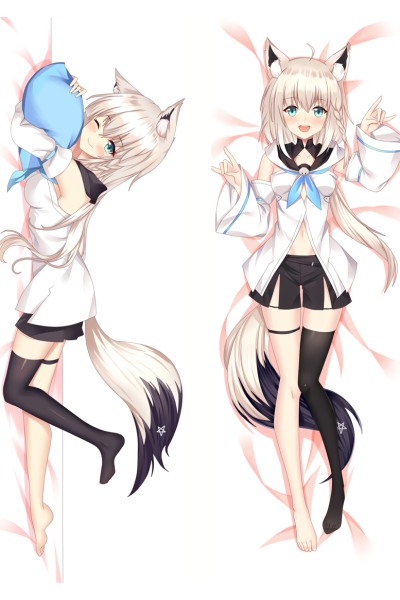 Virtual YouTuber Shirakami Fubuki Anime Dakimakura Body Pillow Cover