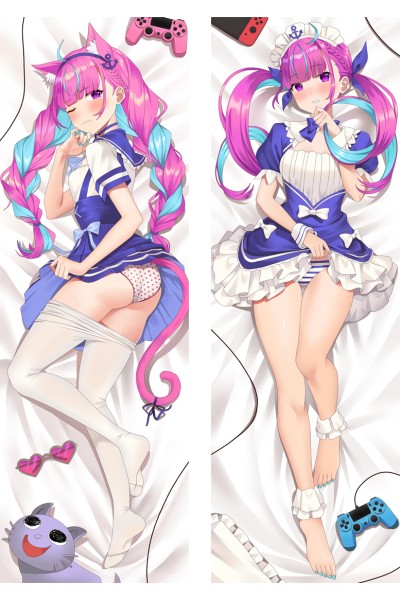 Virtual Youtuber Minato Aqua Anime Dakimakura Body Pillow Cover