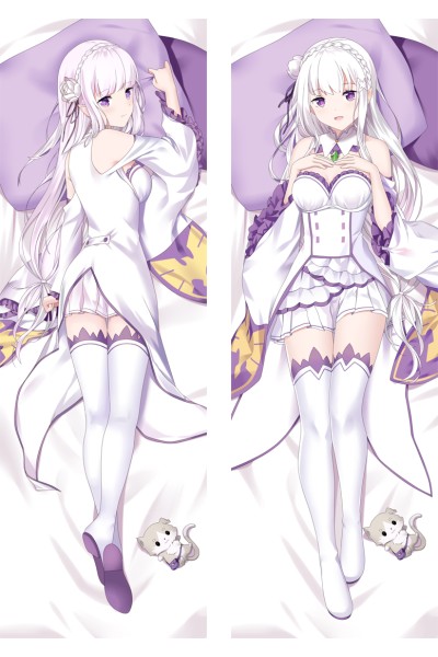 Re:Zero Emilia Anime Dakimakura Body Pillow Cover