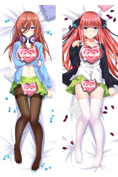 The Quintessential Quintuplets Miku Nakano & Nakano Nino Anime Dakimakura Pillow Cover