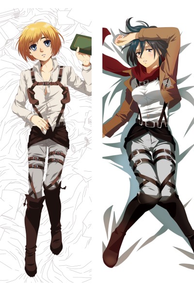 Attack on Titan Armin Arlert & Mikasa Ackerman Anime Dakimakura Body Pillow Cover