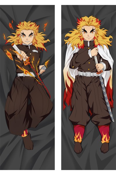 Demon Slayer: Kimetsu no Yaiba Rengoku Kyoujurou Anime Dakimakura Pillow Cover