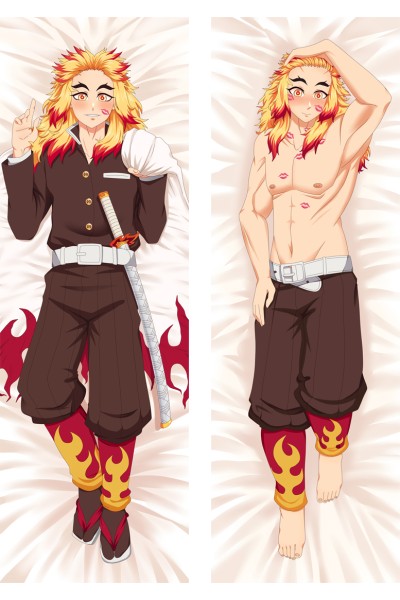Demon Slayer: Kimetsu no Yaiba Rengoku Kyoujurou Anime Dakimakura Pillow Cover
