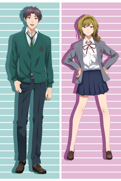 Monthly Girls' Nozaki-kun Yuzuki Seo Hirotaka Wakamatsu Anime Dakimakura Pillow Case