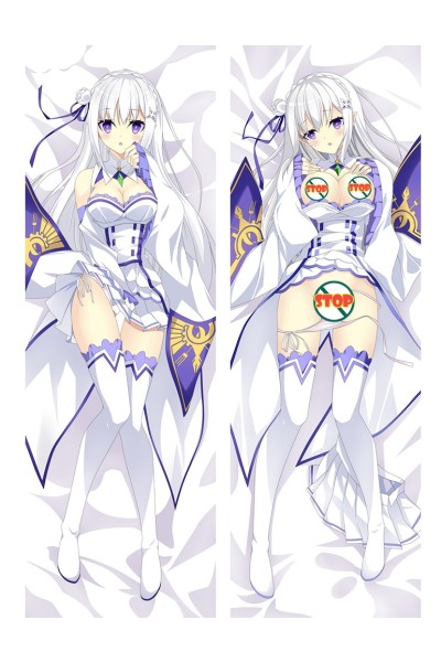 Re:Zero − Starting Life in Another World Emilia Anime Dakimakura Pillow Cover