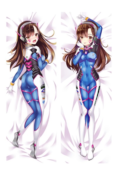Overwatch OW D.Va Hana Song Anime Dakimakura Pillow Cover