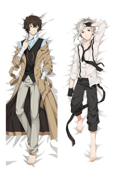 Bungo Stray Dogs Nakajima Atsushi Dazai Osamu Anime Dakimakura Pillow Cover