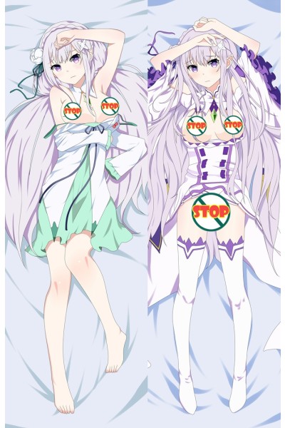 Re:Zero − Starting Life in Another World Emilia Anime Dakimakura Pillow Cover