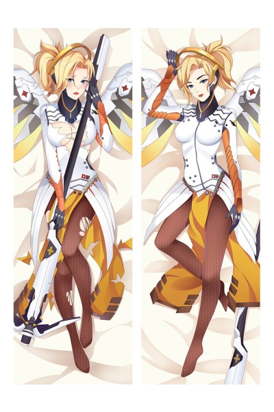 Overwatch OW Mercy Anime Dakimakura Pillow Cover