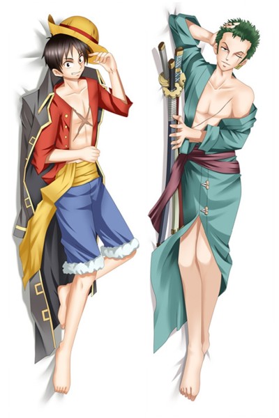 One Piece Monkey D. Luffy & Roronoa Zoro Anime Dakimakura Pillow Cover