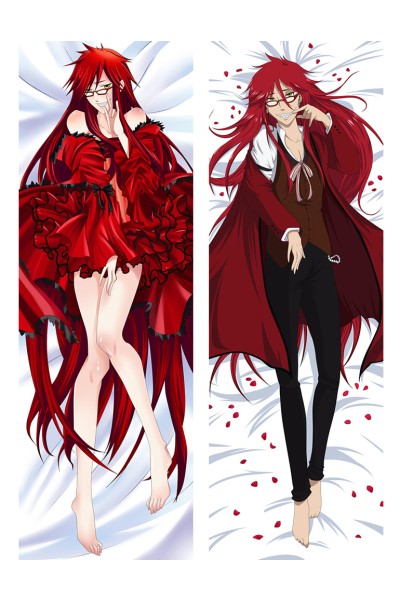 Black Butler Kuroshitsuji Grell sutcliff Dakimakura Pillow Case Hugging Body