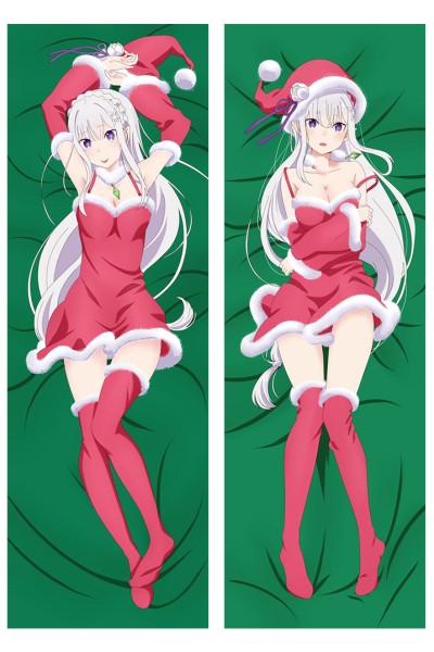 Re:Zero Starting Life in Another World Emilia Pillow Case Cover Santa