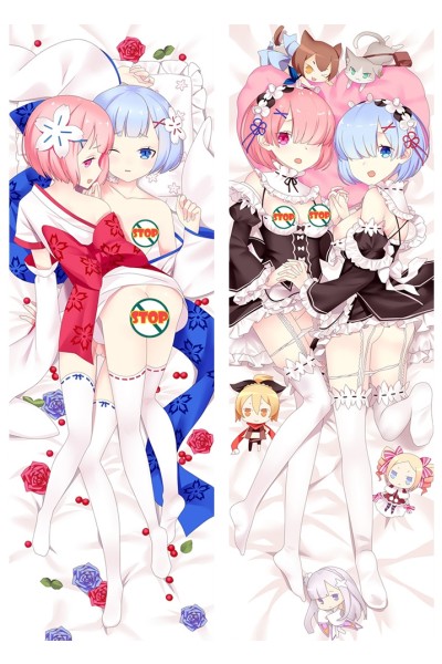 Re:Zero Rem Ram Anime Dakimakura Pillow Case 