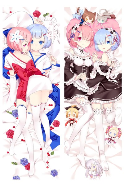 Re:Zero Rem Ram Anime Dakimakura Pillow Case 