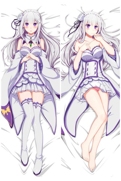 Re:Zero Emilia Anime Dakimakura Body Pillow Cover
