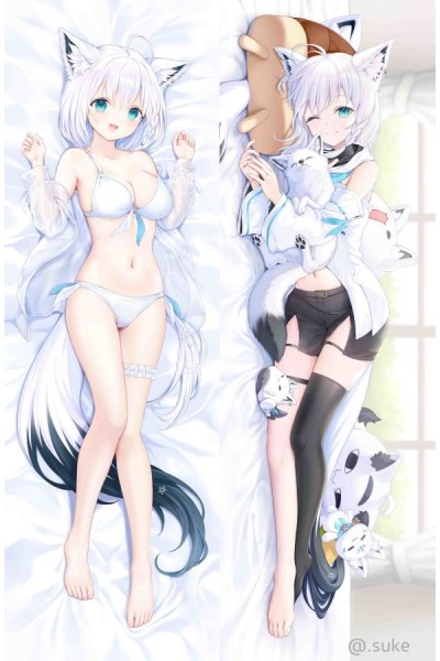 Virtual Youtuber Shirakami Fubuki Anime Dakimakura Body Pillow Cover